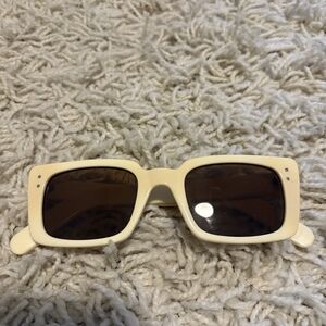 Cream Square Sunglasses